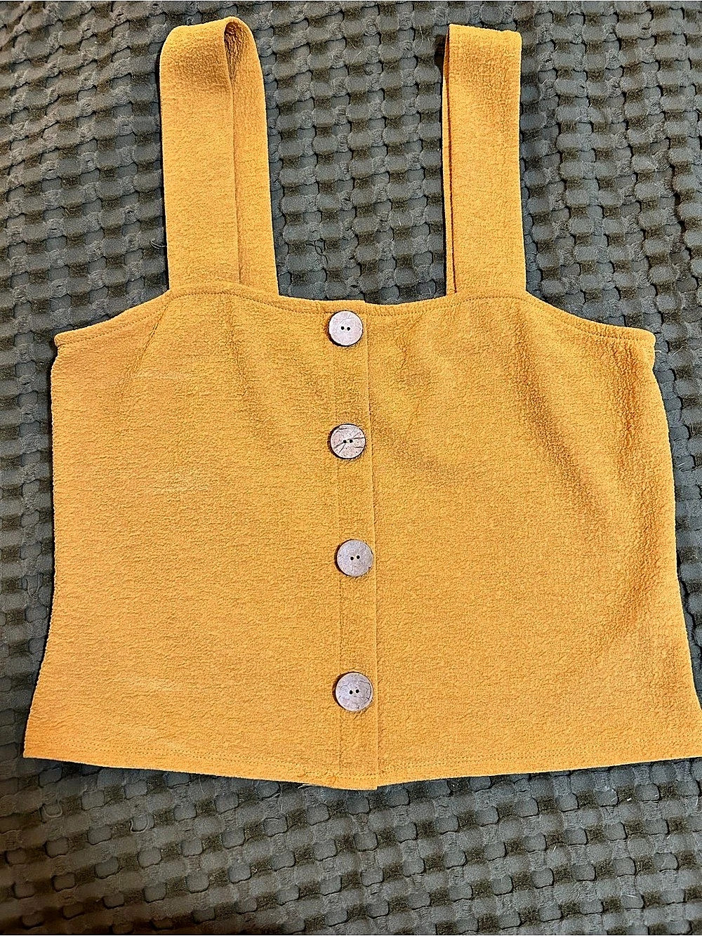 Button Front Tank Top in Orange Like New